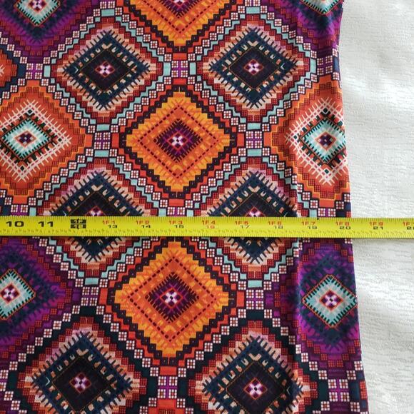 Tiger Lily vibrant Patchwork print Dress/Cover Up Resort Wear Boho Vacation - Picture 8 of 11